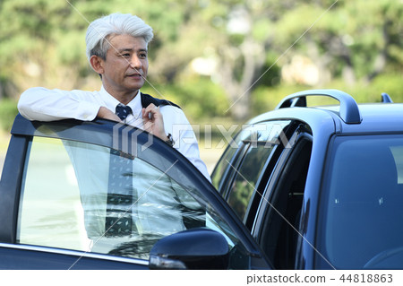 Car business trip romance gray businessman Car business trip romance gray businessman 44818863