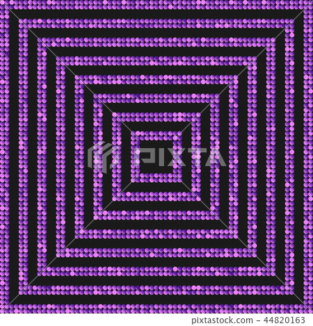 The Concentric Square Banner Purple Sequins Back. 44820163