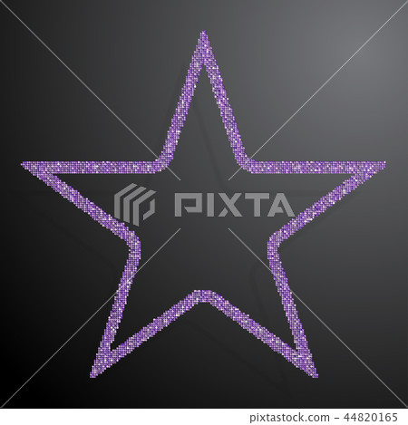 The Star Banner of Purple Sequins Background. 44820165