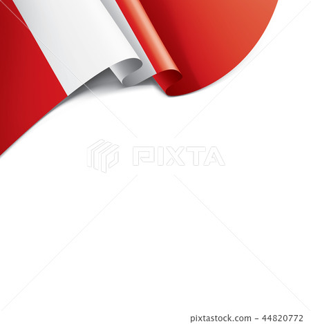 Peru flag, vector illustration on a white background 44820772