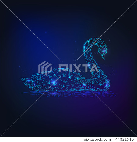 Swan swimming on the water. Swan swimming on the water. 44821510