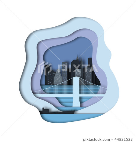 New York Paper cut 44821522