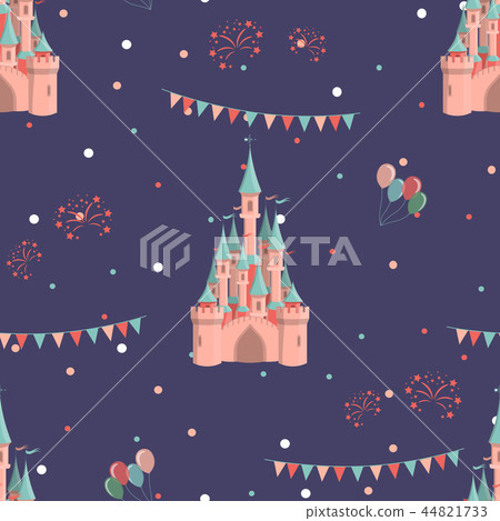 Amusement park seamless pattern 44821733