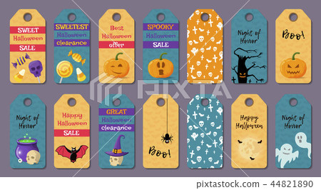 Set of cartoon halloween templates.  44821890