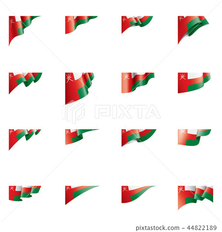 Oman flag, vector illustration on a white background Oman flag, vector illustration on a white background 44822189