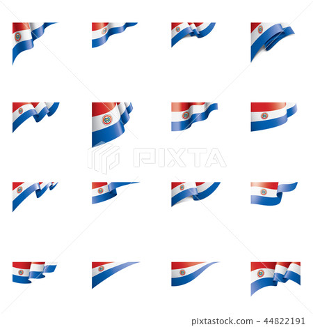 Paraguay flag, vector illustration on a white background Paraguay flag, vector illustration on a white background 44822191
