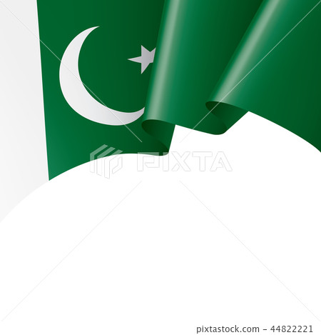 Pakistan flag, vector illustration on a white background Pakistan flag, vector illustration on a white background 44822221