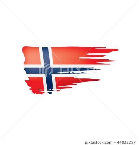 Norway Flag Vector Illustration On A White Stock Illustration