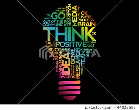 THINK bulb word cloud collage THINK bulb word cloud collage 44822692