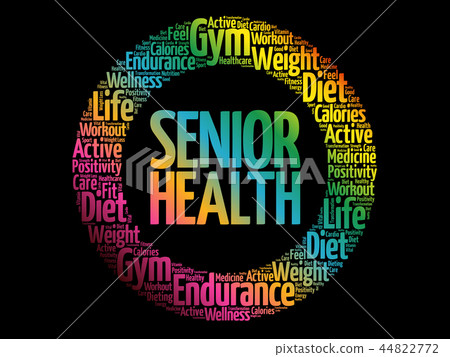 Senior health circle stamp word cloud Senior health circle stamp word cloud 44822772