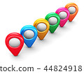 Group of color map location markers Group of color map location markers 44824918