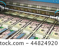 Printing 5 US dollar USD money banknotes Printing 5 US dollar USD money banknotes 44824920