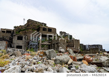 Gunkanjima Falling coal mining facility and town Gunkanjima Falling coal mining facility and town 44826014