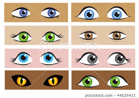 set of different eyes cartoon set of different eyes cartoon 44826421