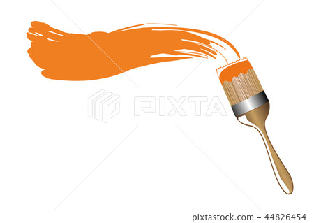 Orange paint brush marks