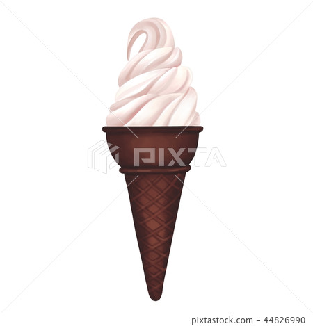 Chocolate ice cream cone 44826990