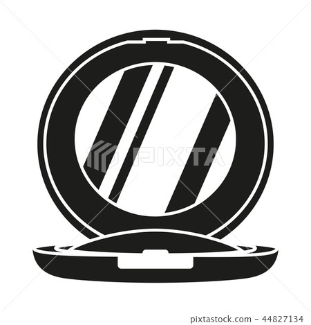 Black and white blusher with mirror silhouette 44827134