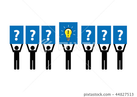 business concept with questions and idea pictogram 44827513