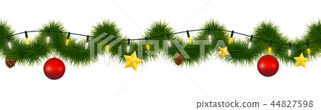 Festive winter garland for websites. 44827598
