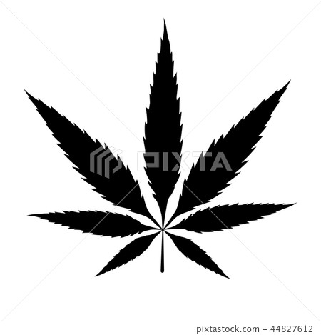 Cannabis black icon. Marijuana sign. 44827612