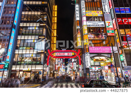 新宿歌舞伎町的夜景 新宿歌舞伎町的夜景 44827875