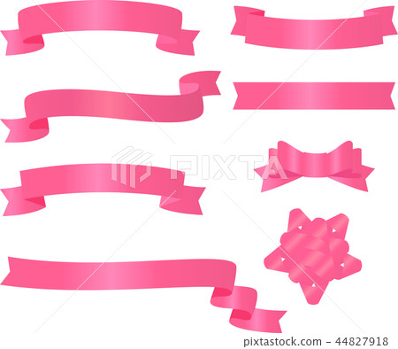 Pink ribbon illustration set Pink ribbon illustration set 44827918