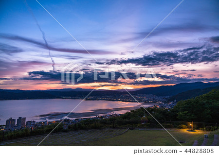 << Nagano Prefecture >> From the night view of Lake Suwa, Tateishi Park 44828808