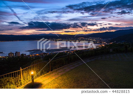 << Nagano Prefecture >> From the night view of Lake Suwa, Tateishi Park 44828815