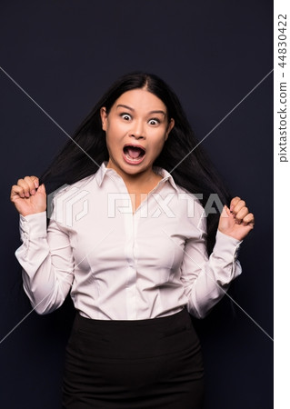 Happy smiling beautiful young business woman 44830422