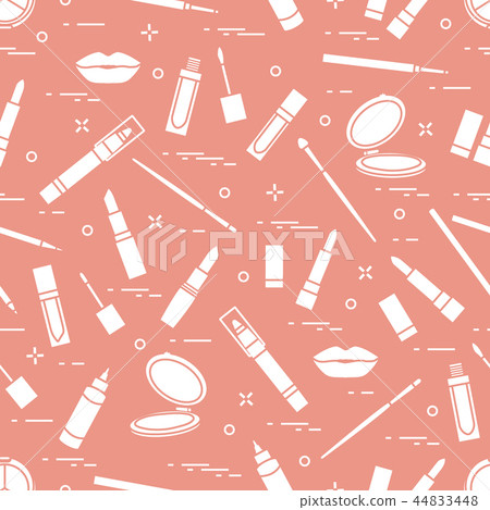 Seamless pattern of different lip make-up tools Seamless pattern of different lip make-up tools 44833448