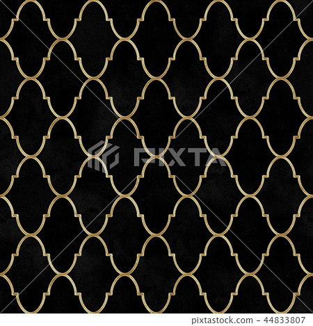 Black velvet watercolor moroccan seamless pattern Black velvet watercolor moroccan seamless pattern 44833807