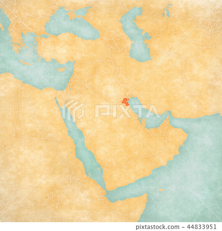 Map of Middle East - Kuwait 44833951