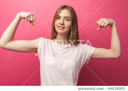 Portrait of cheerful young girl Portrait of cheerful young girl 44834005
