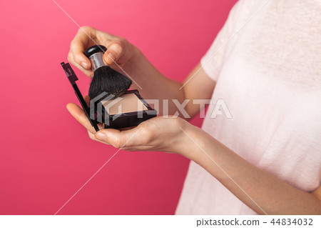 Young beautiful woman enjoys brush Young beautiful woman enjoys brush 44834032