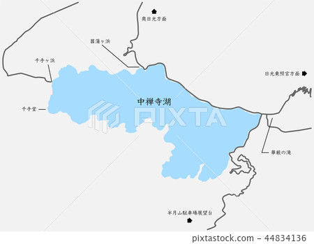 中禪寺湖的插圖地圖 中禪寺湖的插圖地圖 44834136