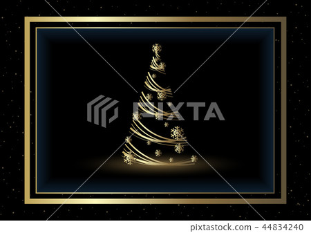 Background with Golden Xmas Tree Background with Golden Xmas Tree 44834240