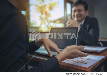 Businessman working with finance are analyzing Businessman working with finance are analyzing 44835379
