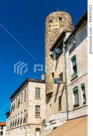 Ancient clock tower in Vienne, France 44835421