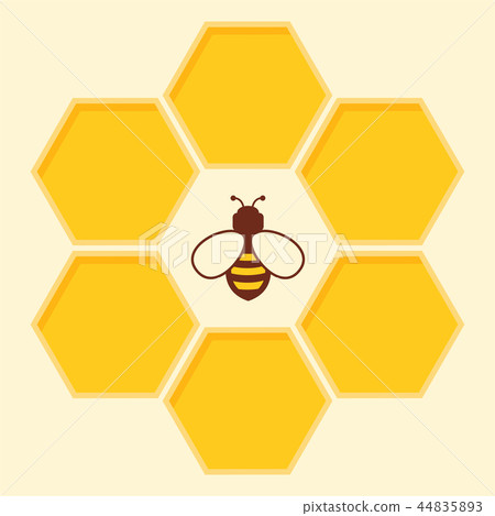 vector bee and honeycomb icon vector bee and honeycomb icon 44835893