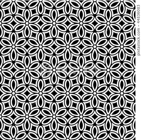 Flower geometric pattern. Seamless background.  44836083