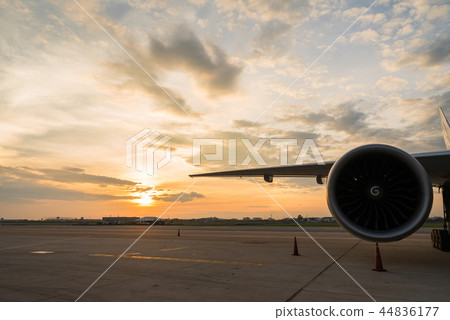 Turbine blades with sunset 44836177