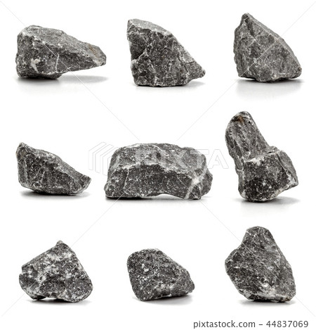 collection of stones isolated on white background 44837069