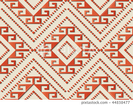 Seamless relief sculpture decoration retro pattern Seamless relief sculpture decoration retro pattern 44838477