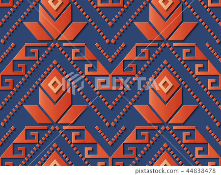 Seamless relief sculpture decoration retro pattern Seamless relief sculpture decoration retro pattern 44838478