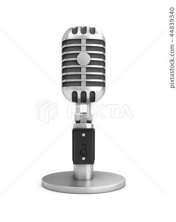 3D Rendering vintage studio microphone isolated 44839340