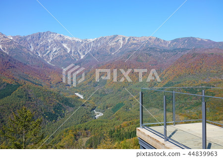 Hakuba Mountain Harbor View From The Terrace Of Stock Photo