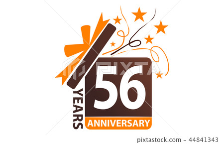 56 Years Gift Box Ribbon Anniversary 56 Years Gift Box Ribbon Anniversary 44841343