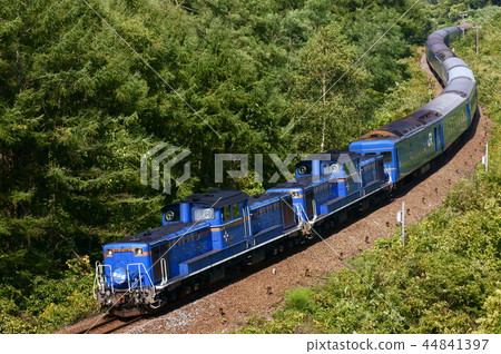 DD51 double-speed sleeper "Hokutosei" going through the spacecraft curve DD51 double-speed sleeper "Hokutosei" going through the spacecraft curve 44841397