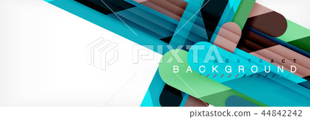 Abstract colorful lines, modern geometric background design 44842242