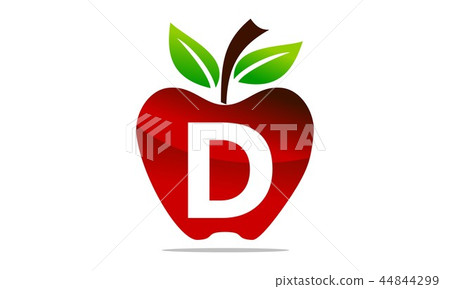 Apple letter D Logo Design Template Vector 44844299